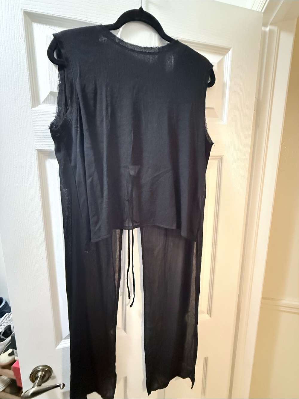 Zara open back Sheer Top